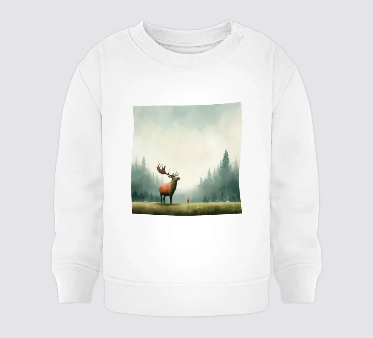 Alce Minimo 3 felpa neonato da Minimal Animal Art