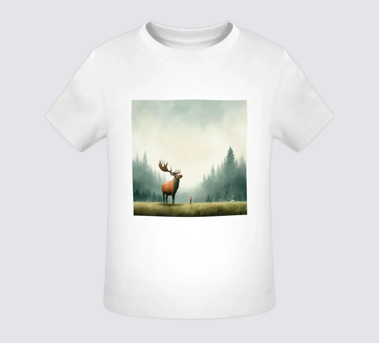 Alce Minimo 3 maglietta neonato da Minimal Animal Art