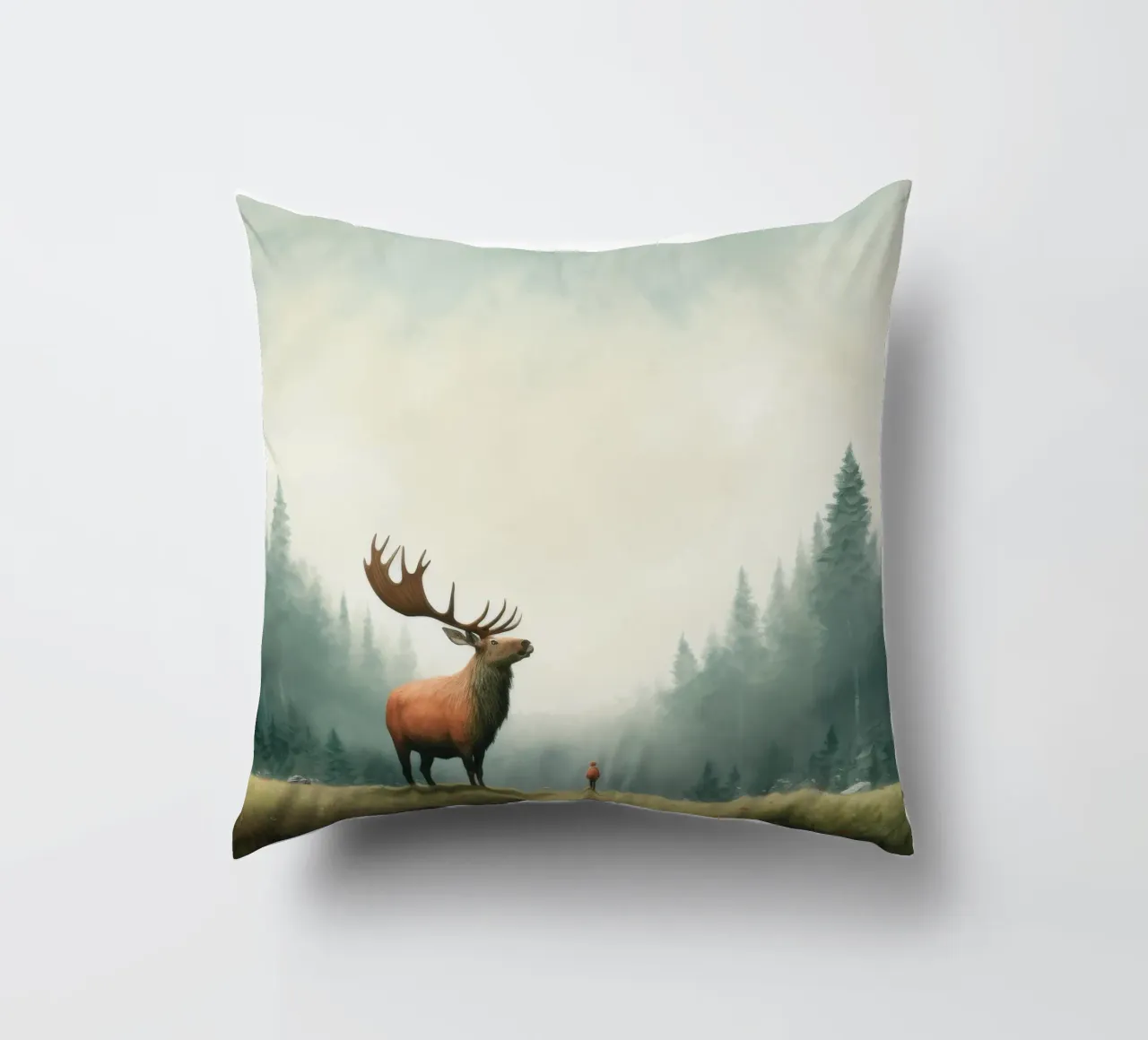 Alce Minimo 3 cuscino da Minimal Animal Art