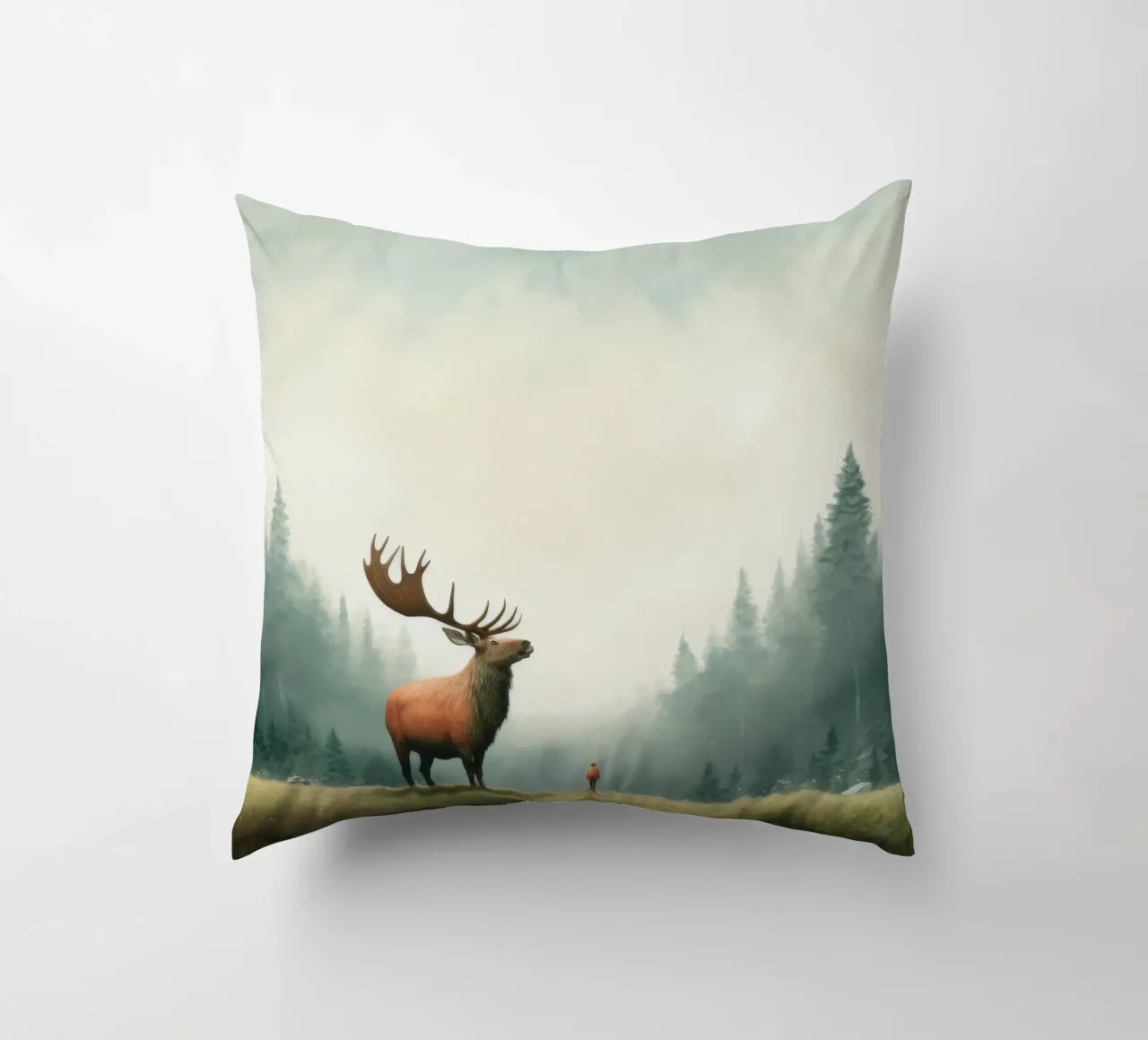 Alce Minimo 3 cuscino da Minimal Animal Art