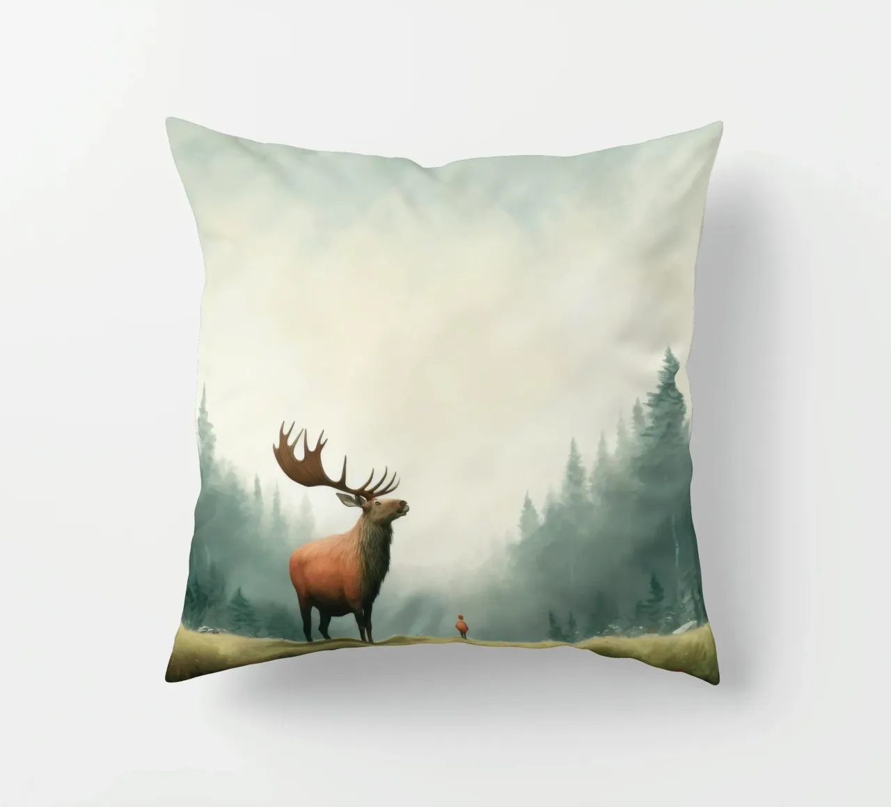 Alce Minimo 3 cuscino da Minimal Animal Art