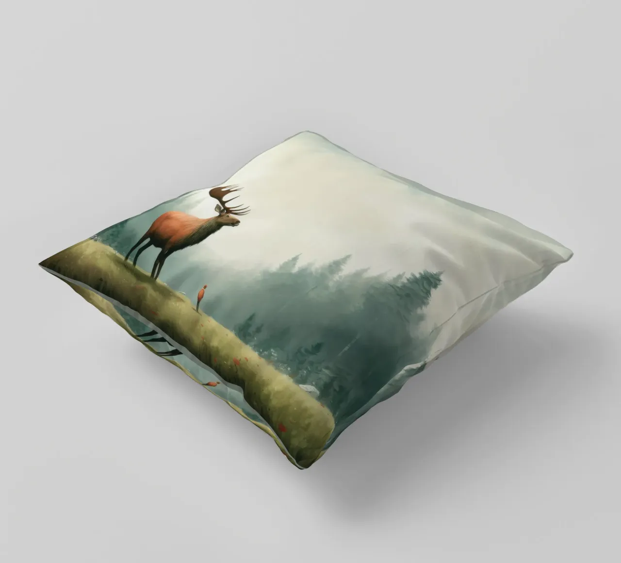 Alce Minimo 3 cuscino da Minimal Animal Art