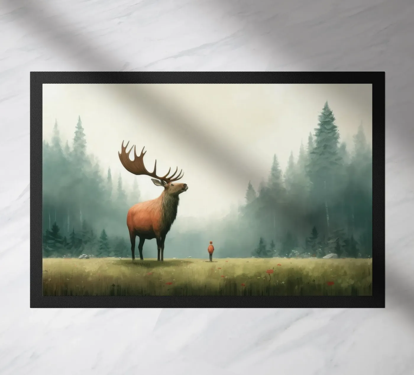 Minimal Elk deurmat van Minimal Animal Art