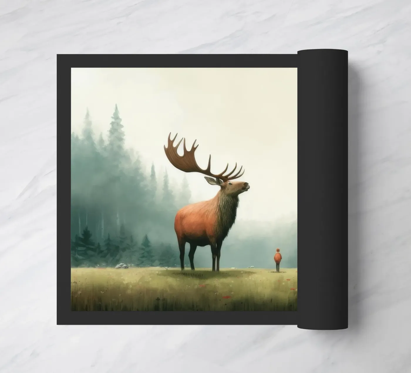 Minimal Elk deurmat van Minimal Animal Art