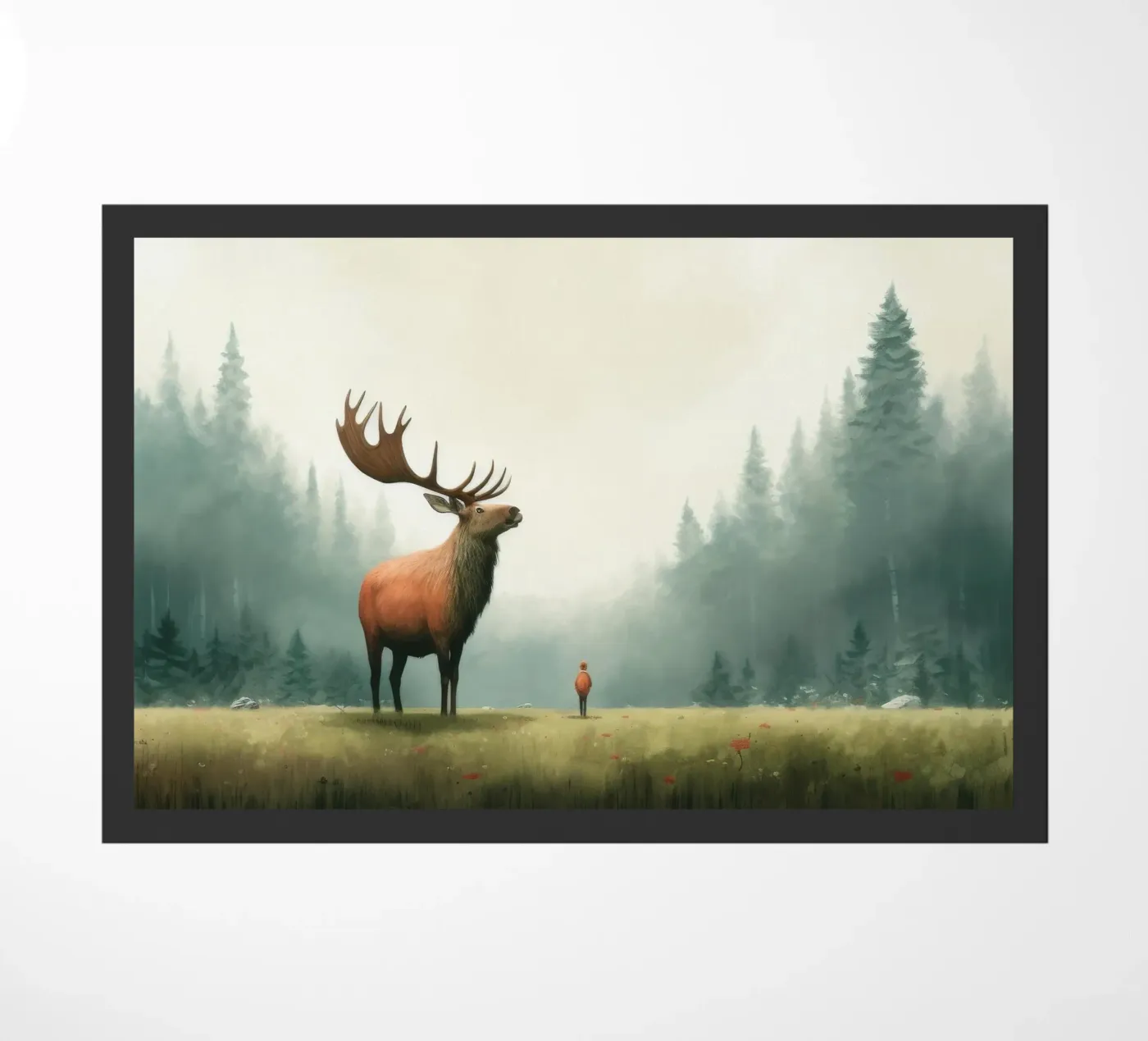 Minimal Elk deurmat van Minimal Animal Art
