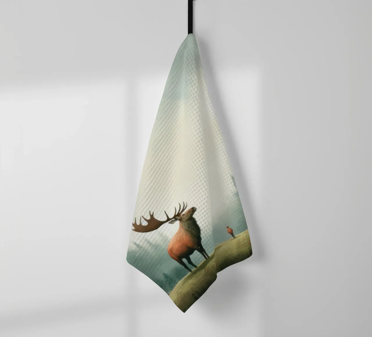 Alce Minimo 3 canovaccio da cucina da Minimal Animal Art