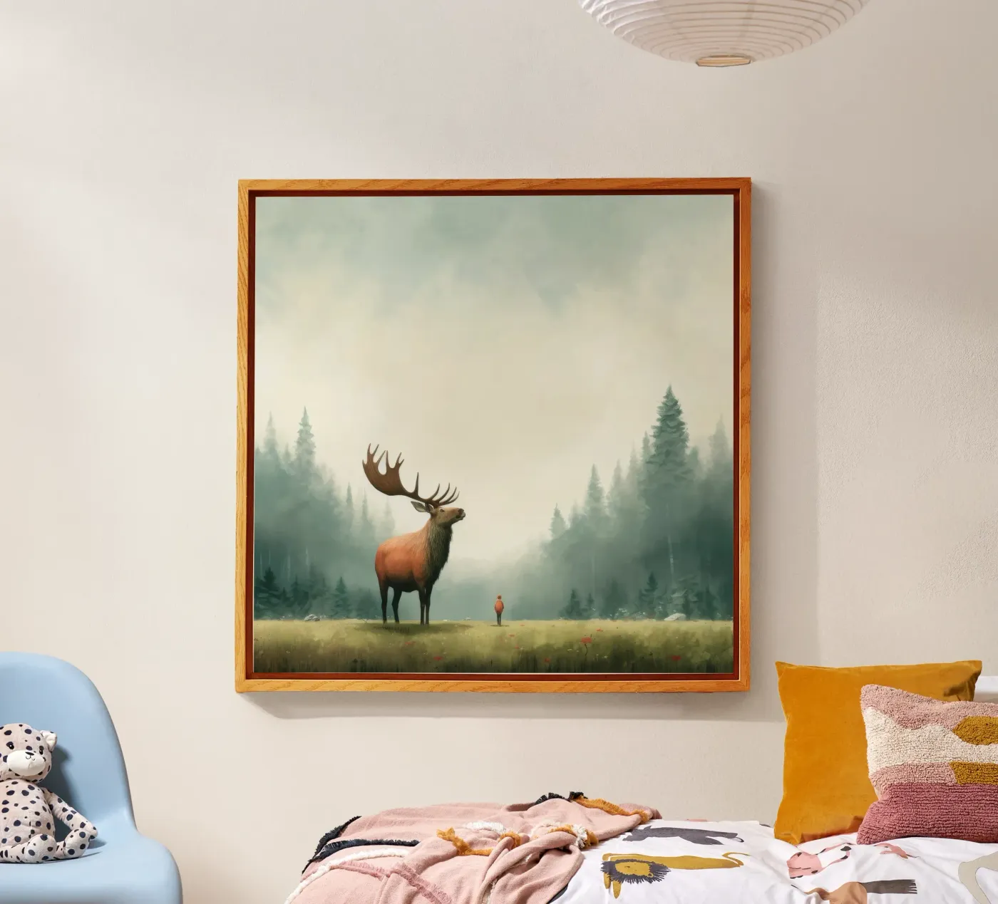 Minimal Elk acryl van Minimal Animal Art