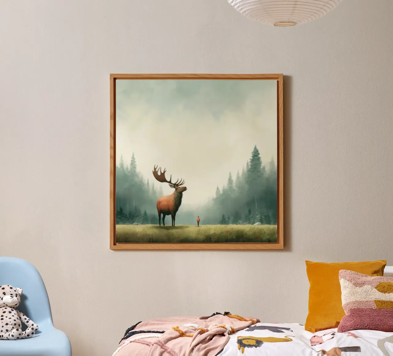 Alce Minimo 3 alluminio dibond da Minimal Animal Art
