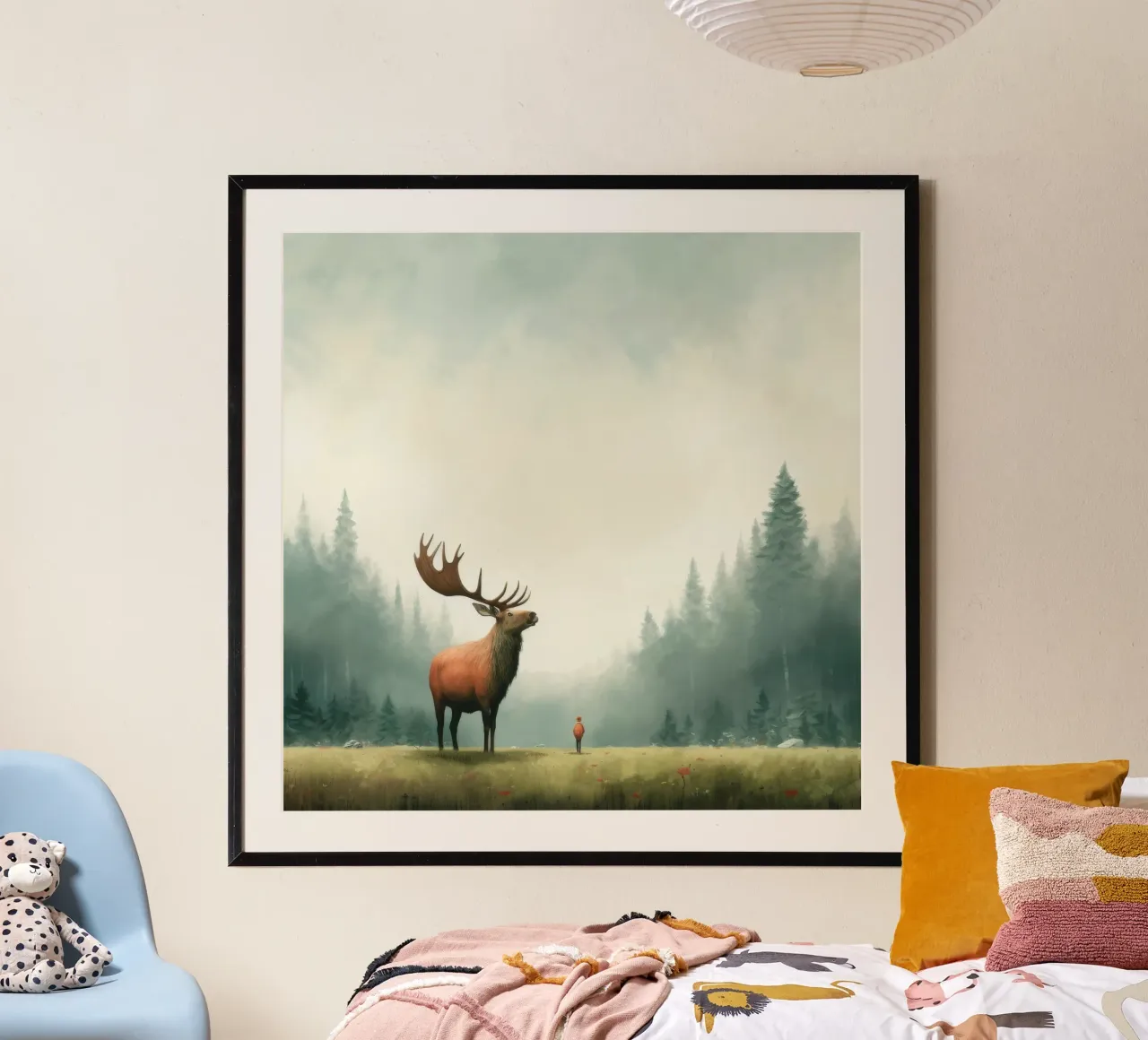 Alce Minimo 3 poster da Minimal Animal Art