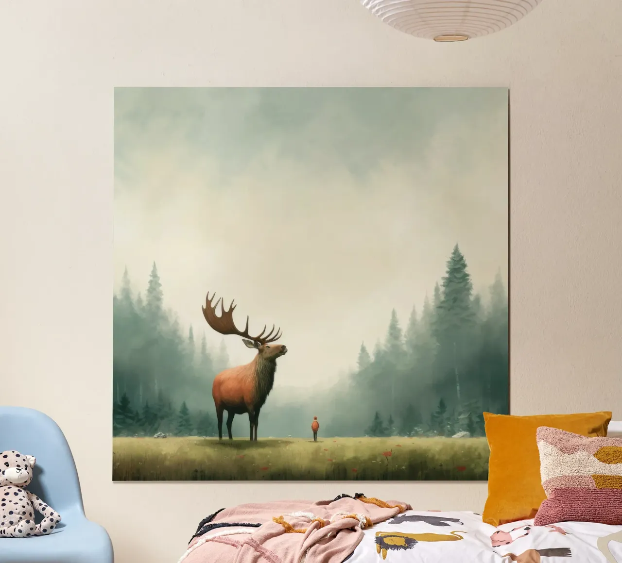 Alce mínimo 3 hahnemühle de Minimal Animal Art