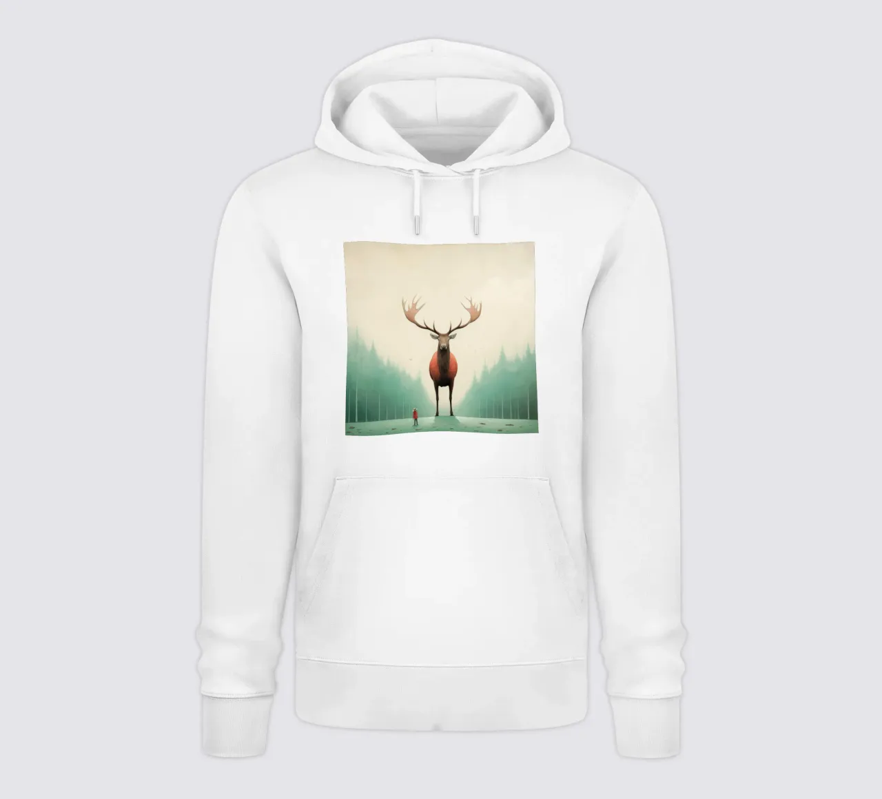 Alce Minimo 4 felpa con cappuccio da Minimal Animal Art