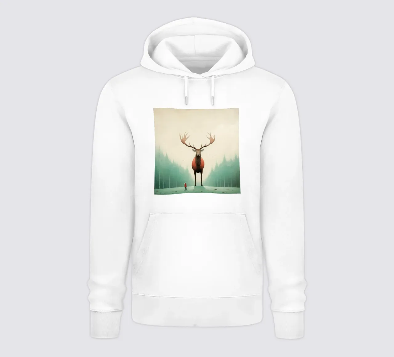 Alce Minimo 4 felpa con cappuccio da Minimal Animal Art
