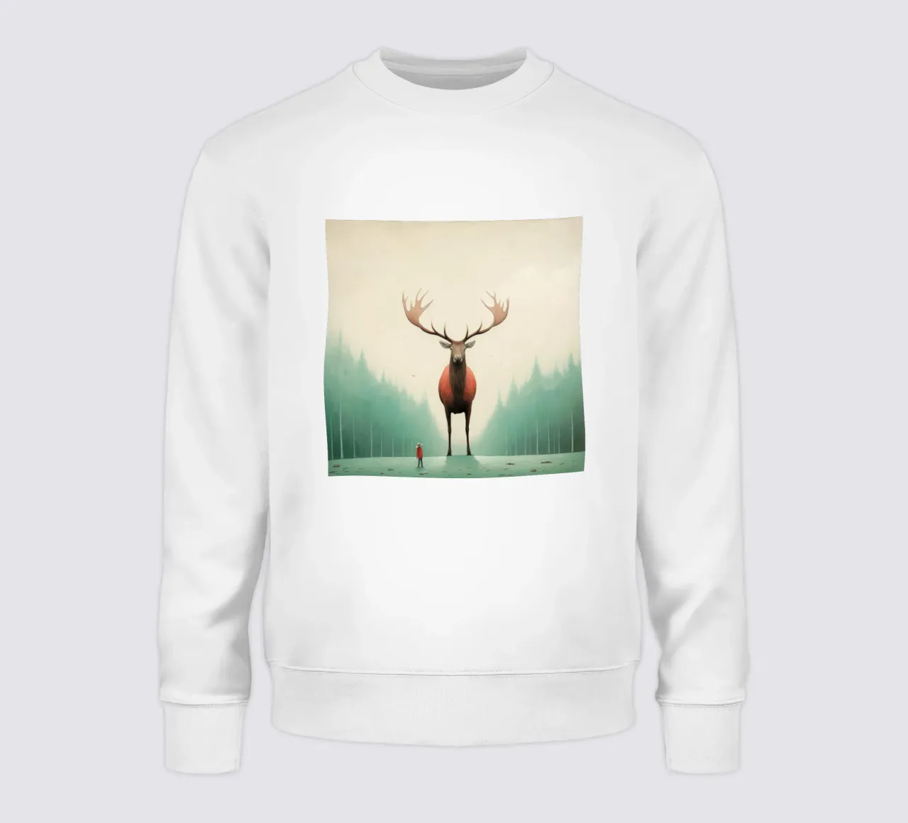 Alce Minimo 4 felpa da Minimal Animal Art