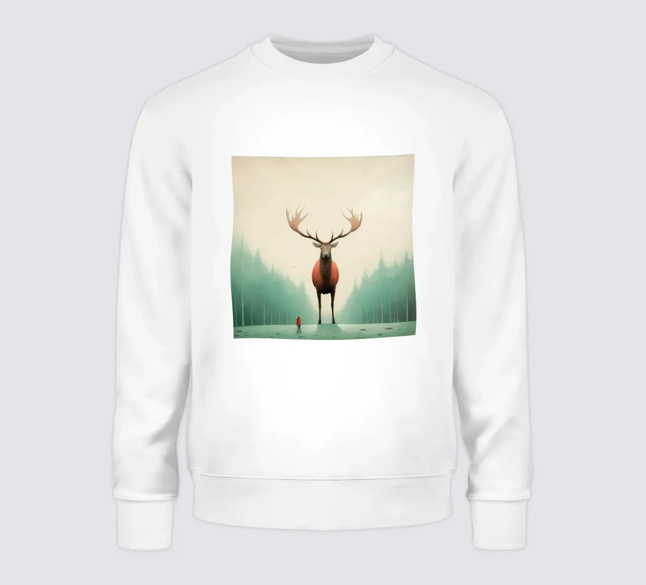 Alce Minimo 4 felpa da Minimal Animal Art