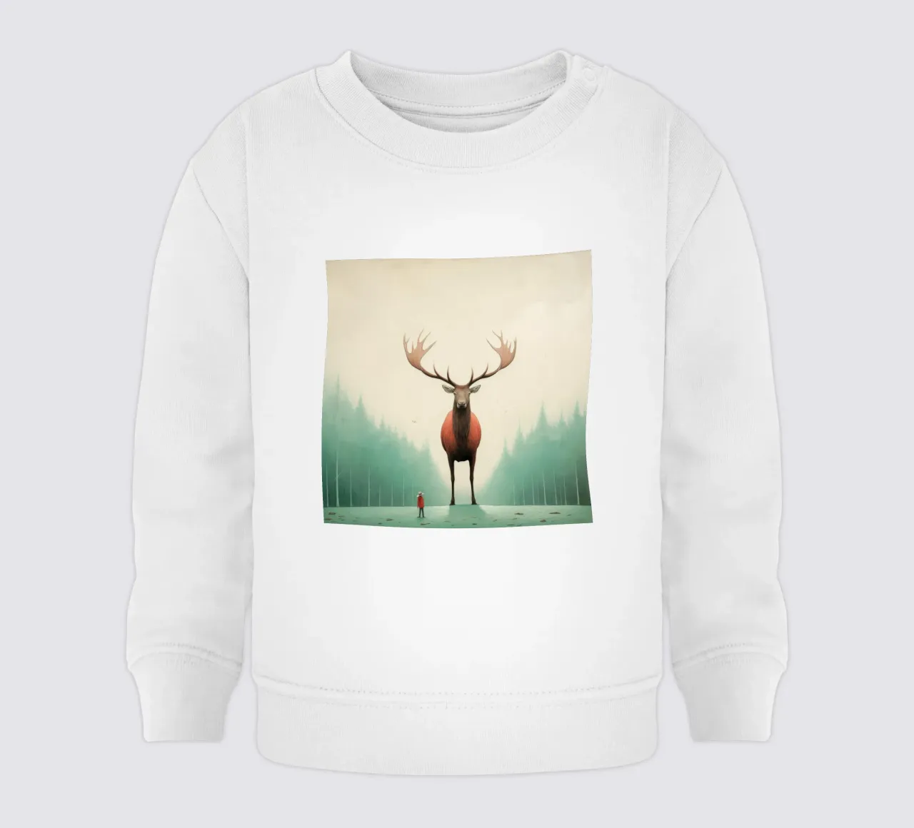 Alce Minimo 4 felpa neonato da Minimal Animal Art