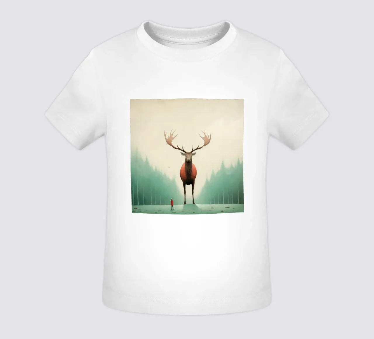 Alce Minimo 4 maglietta neonato da Minimal Animal Art