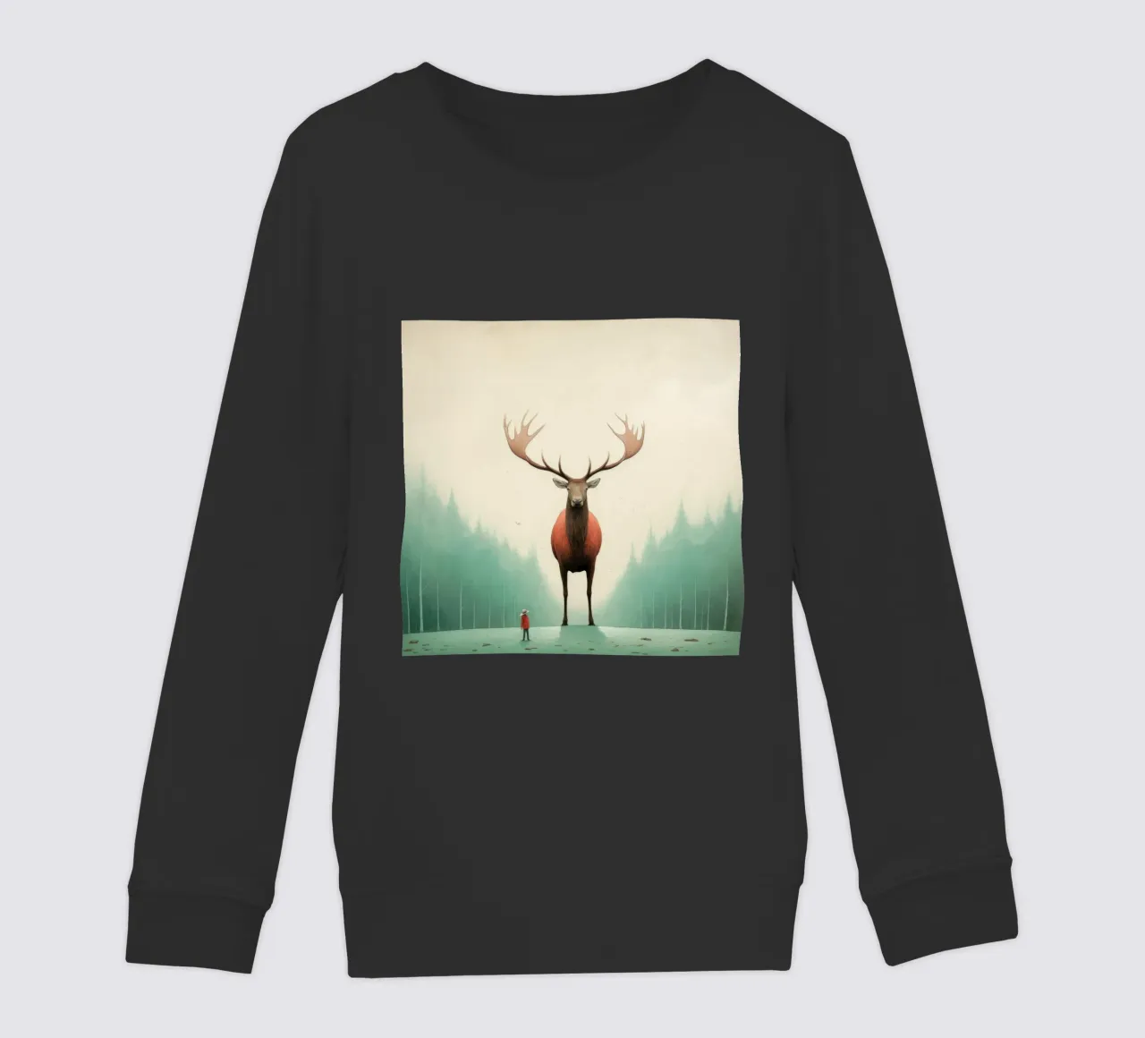 Alce Minimo 4 felpa bambino da Minimal Animal Art