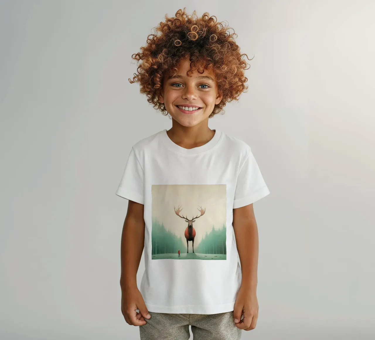 Alce Minimo 4 t-shirt bambini da Minimal Animal Art