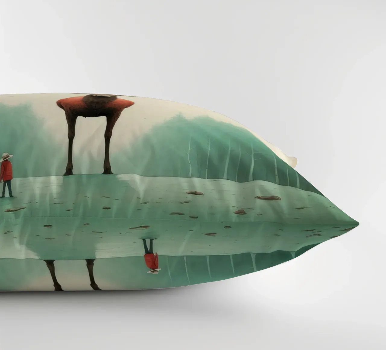 Alce Minimo 4 cuscino da Minimal Animal Art