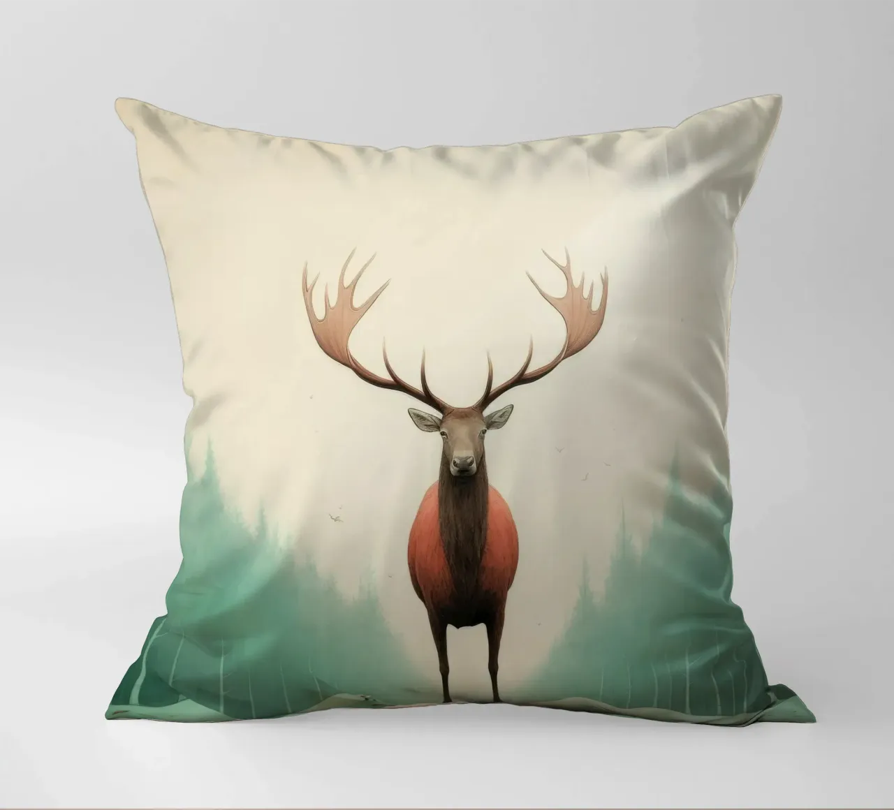 Alce Minimo 4 cuscino da Minimal Animal Art