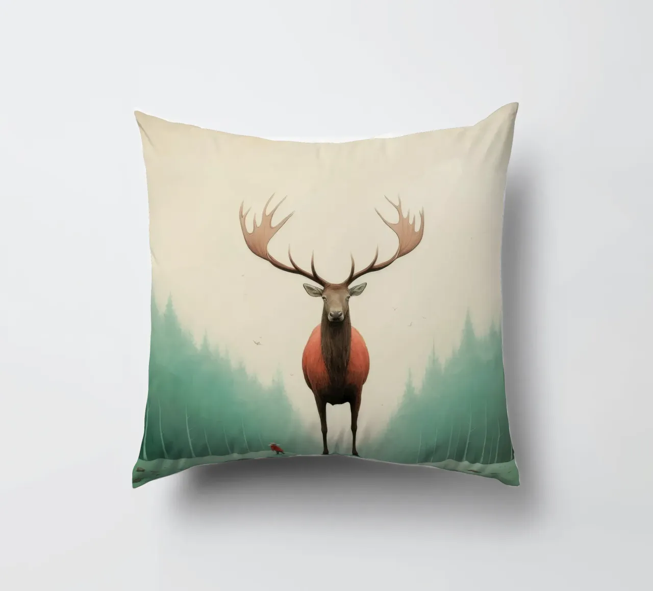 Alce Minimo 4 cuscino da Minimal Animal Art