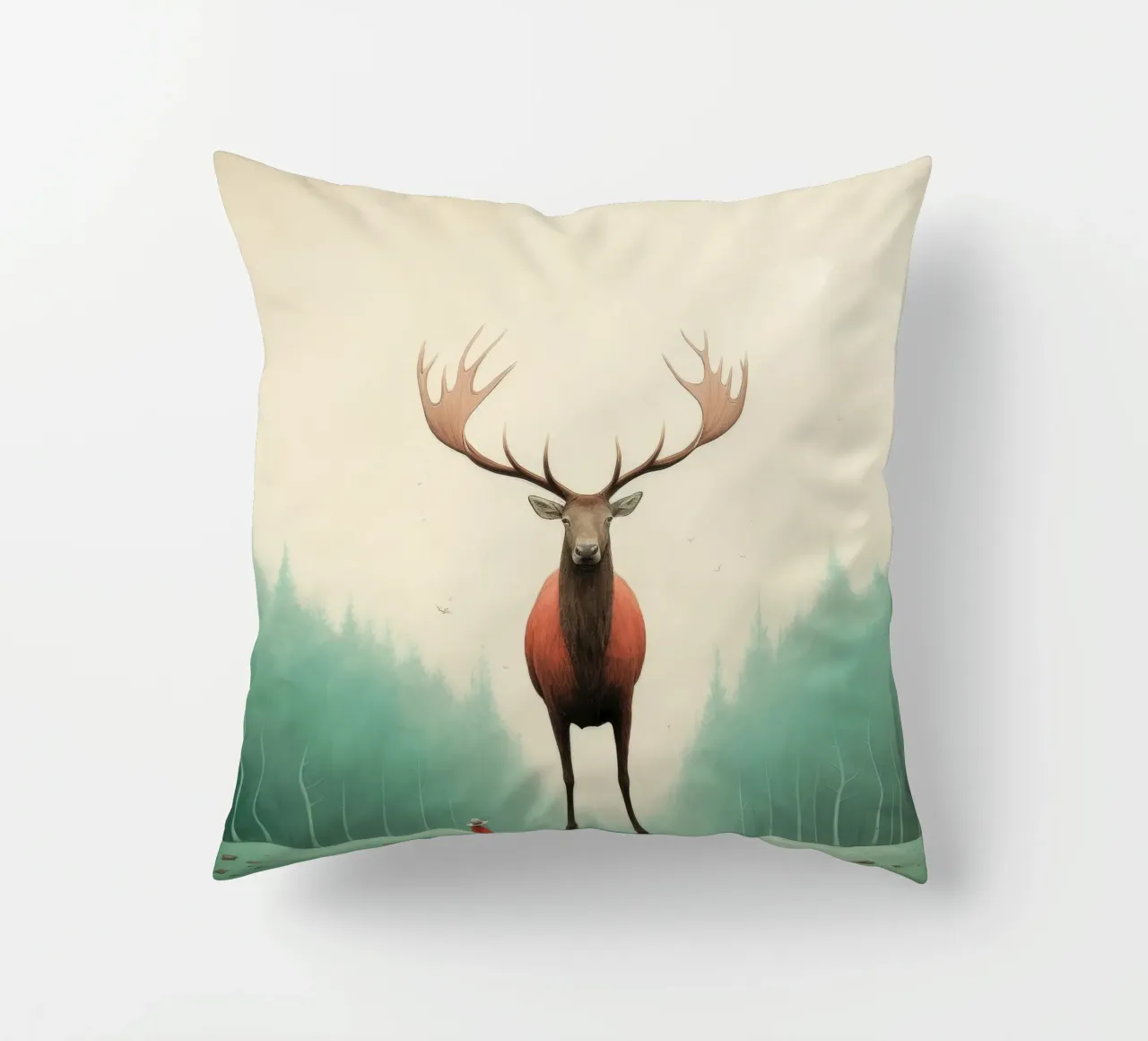 Alce Minimo 4 cuscino da Minimal Animal Art