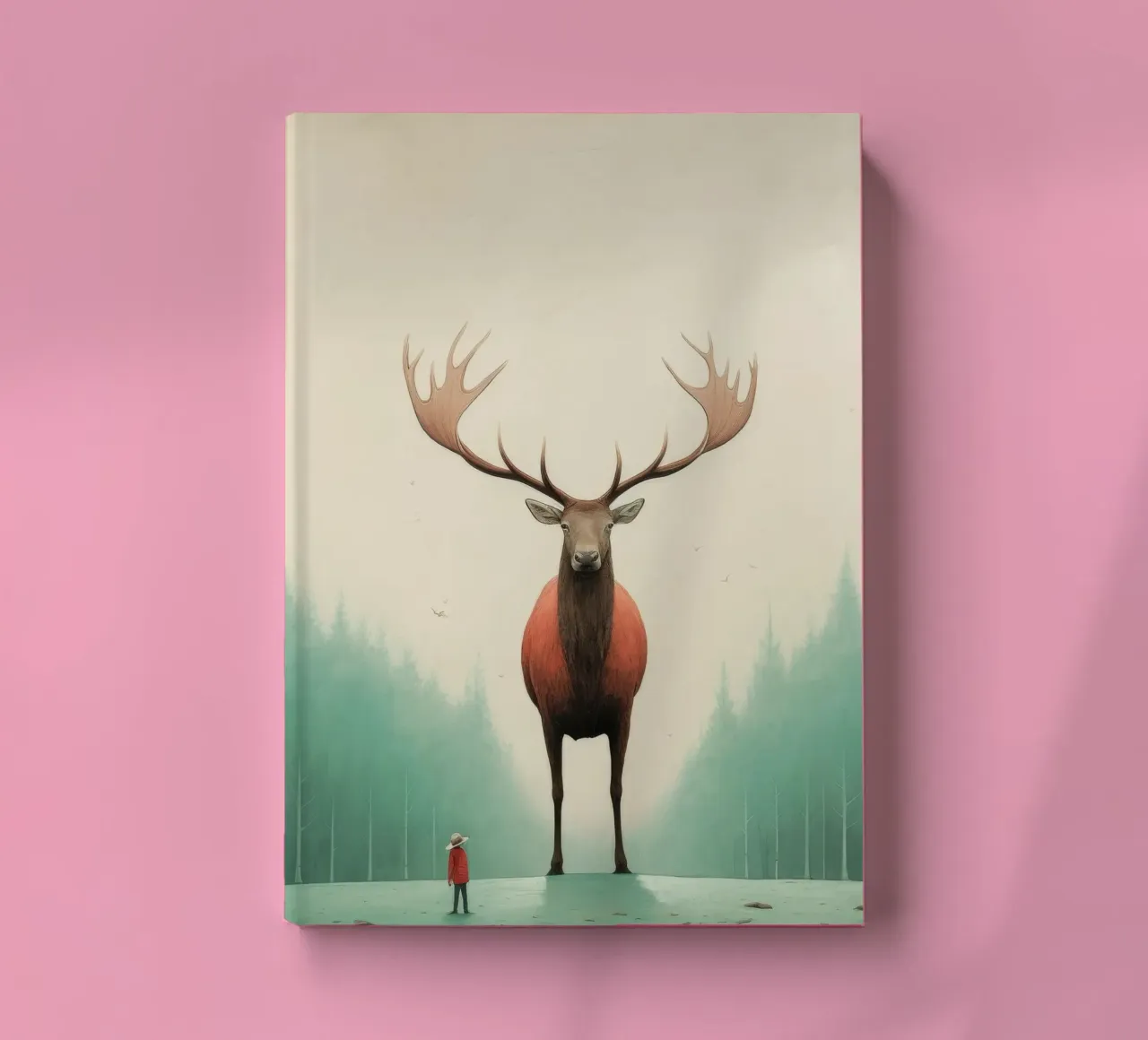 Minimal Elk 4 notebook by Minimal Animal Art