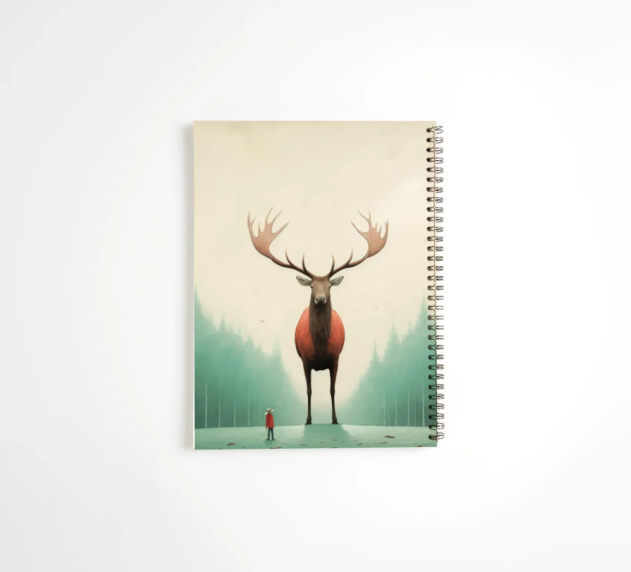 Minimal Elk 4 spiral notebook by Minimal Animal Art