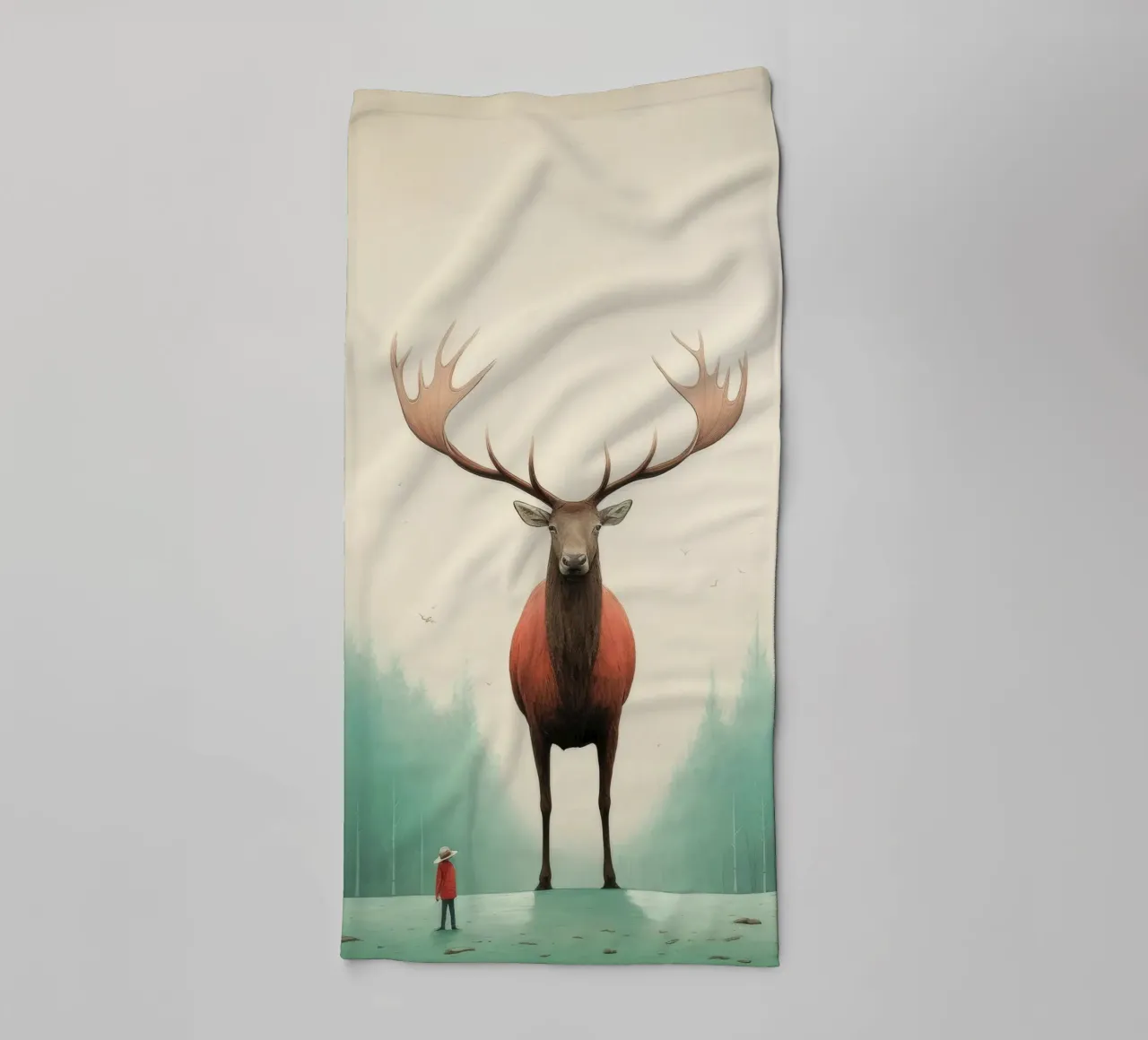Alce Minimo 4 asciugamano da bagno da Minimal Animal Art