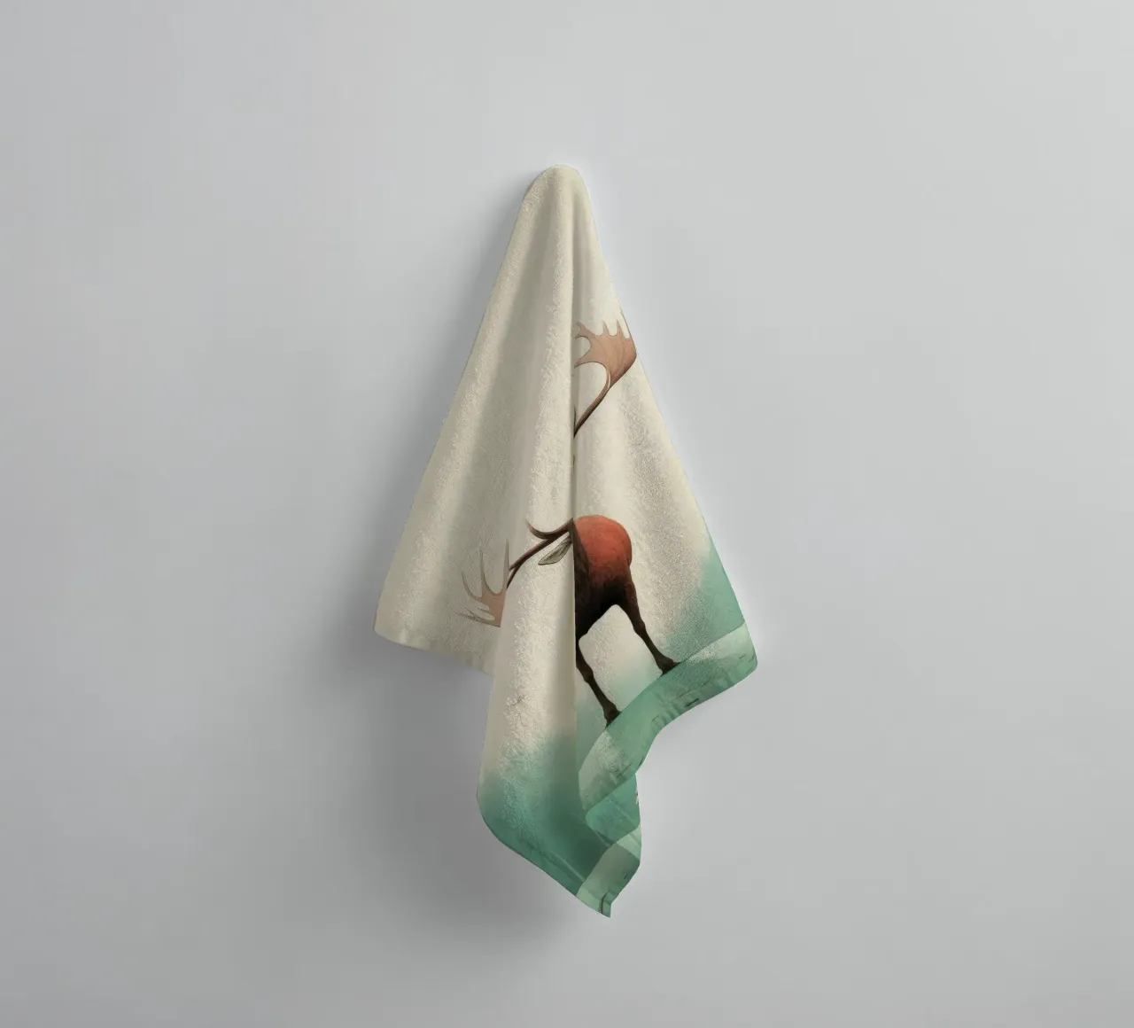 Alce mínimo 4 toalla de baño de Minimal Animal Art