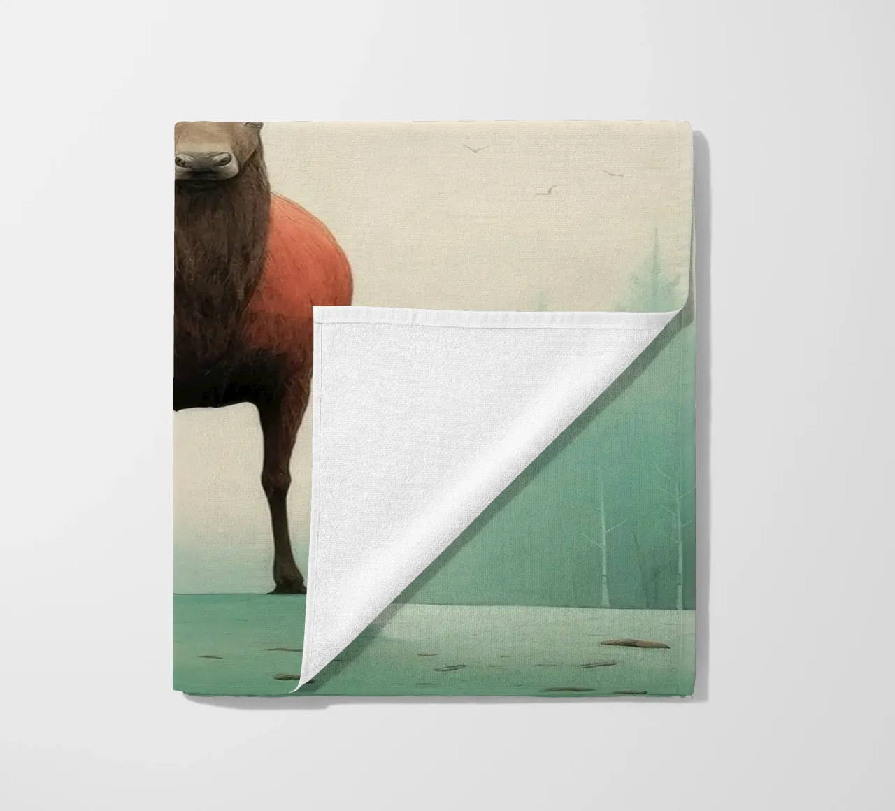 Alce Minimo 4 telo mare da Minimal Animal Art