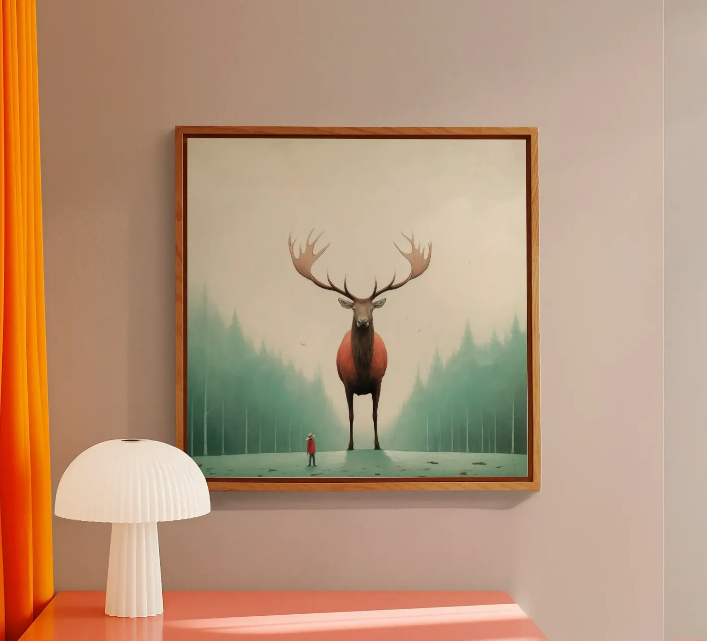 Minimal Elk acrylic glass by Minimal Animal Art