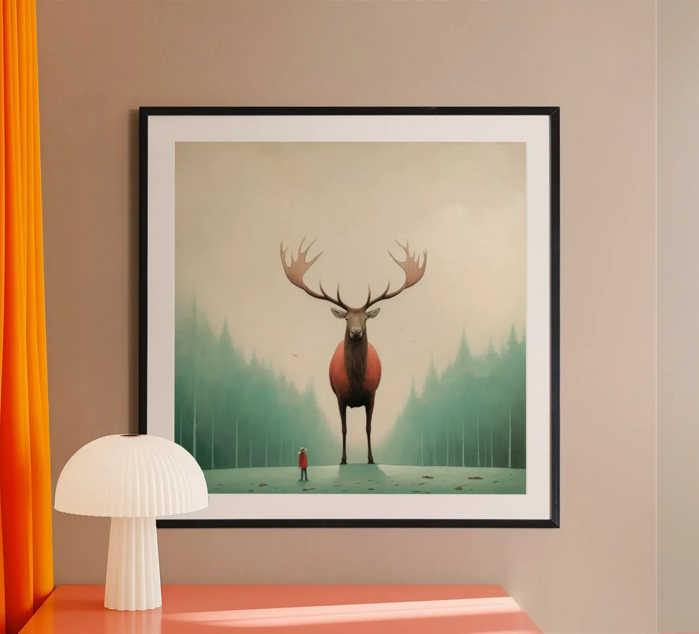Minimal Elk poster by Minimal Animal Art