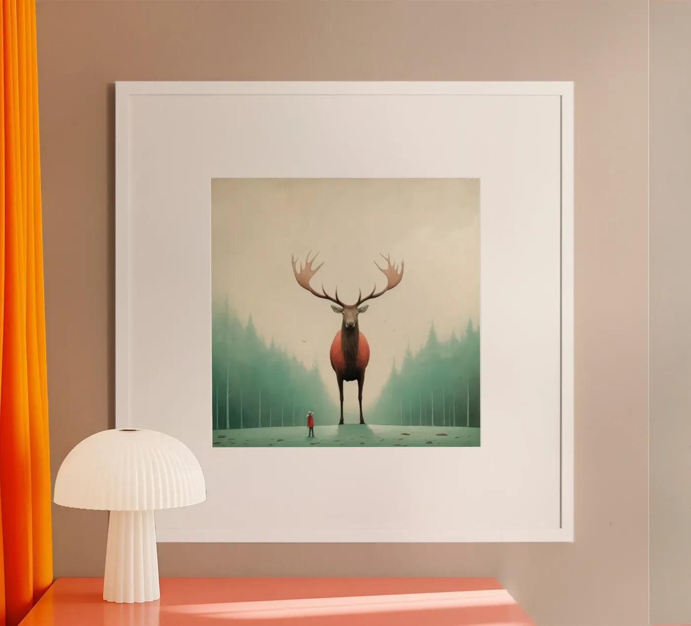 Minimal Elk poster by Minimal Animal Art