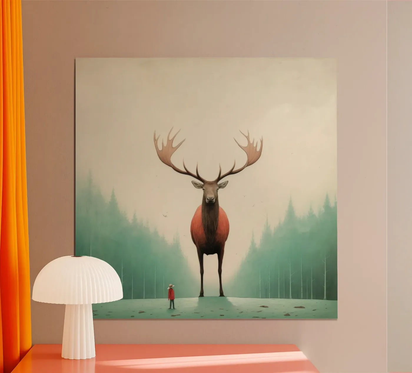 Minimal Elk poster by Minimal Animal Art