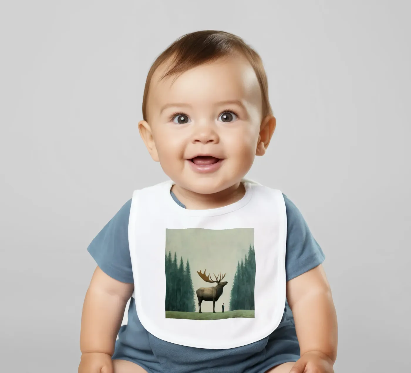 Minimal Elk bavaglino da Minimal Animal Art