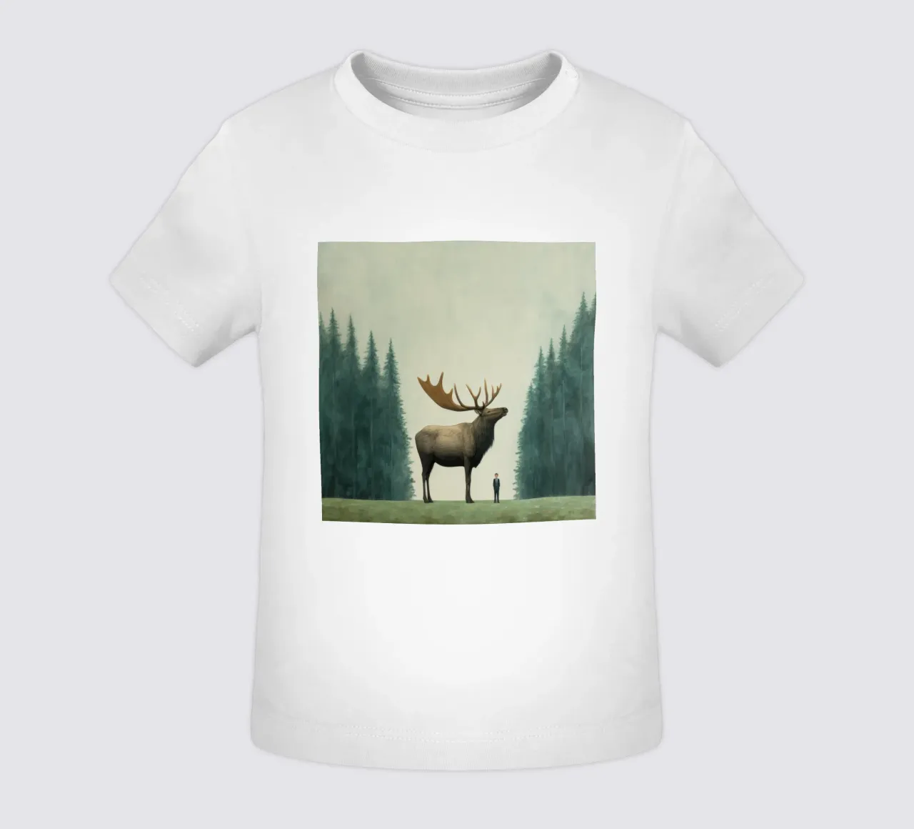 Alce Minimo 1 maglietta neonato da Minimal Animal Art