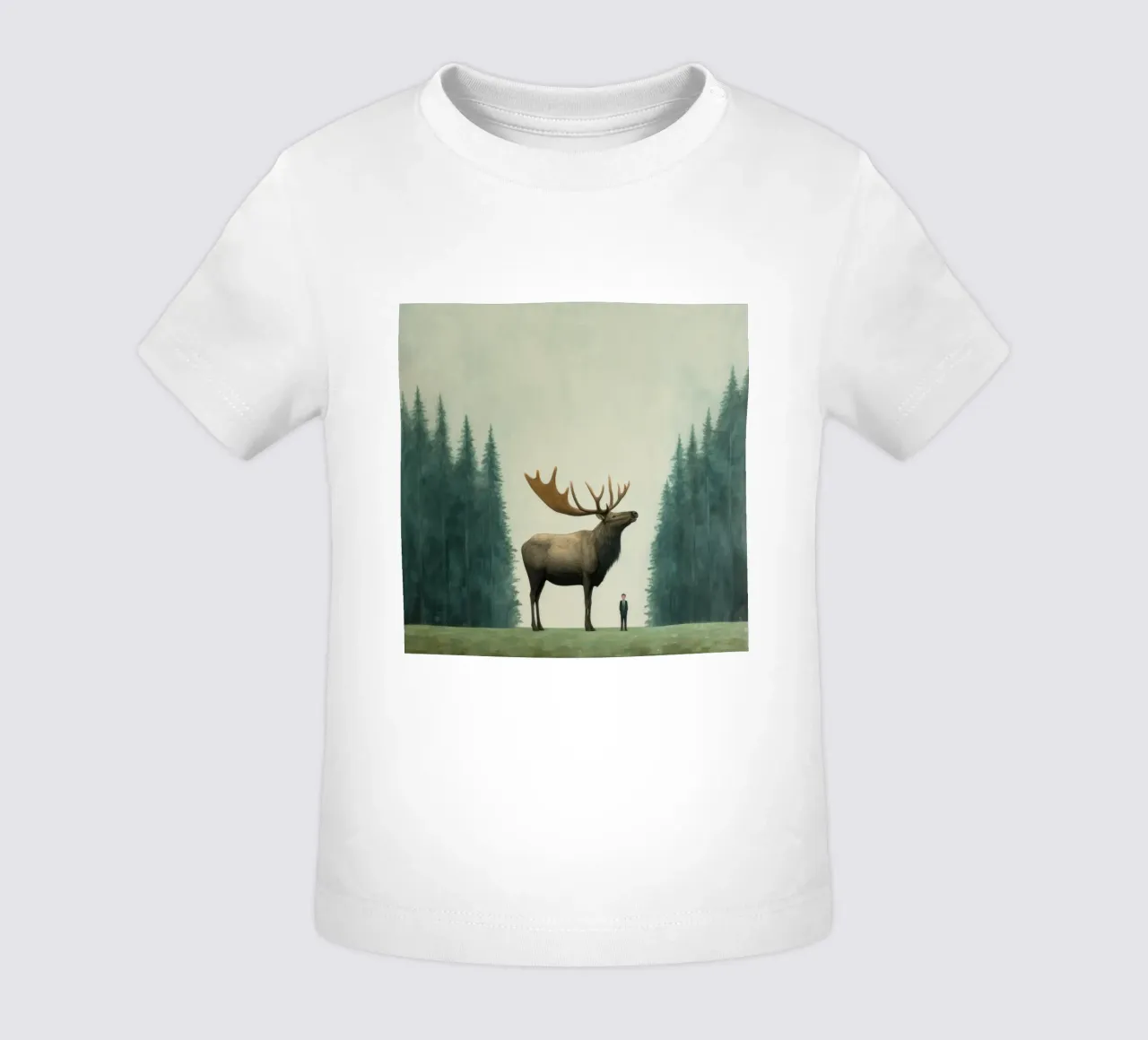 Alce mínimo 1 camiseta de bebé de Minimal Animal Art