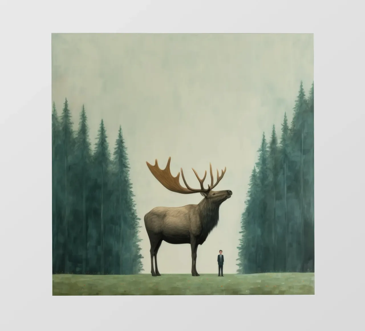 Alce Minimo 1 telo in pvc da Minimal Animal Art