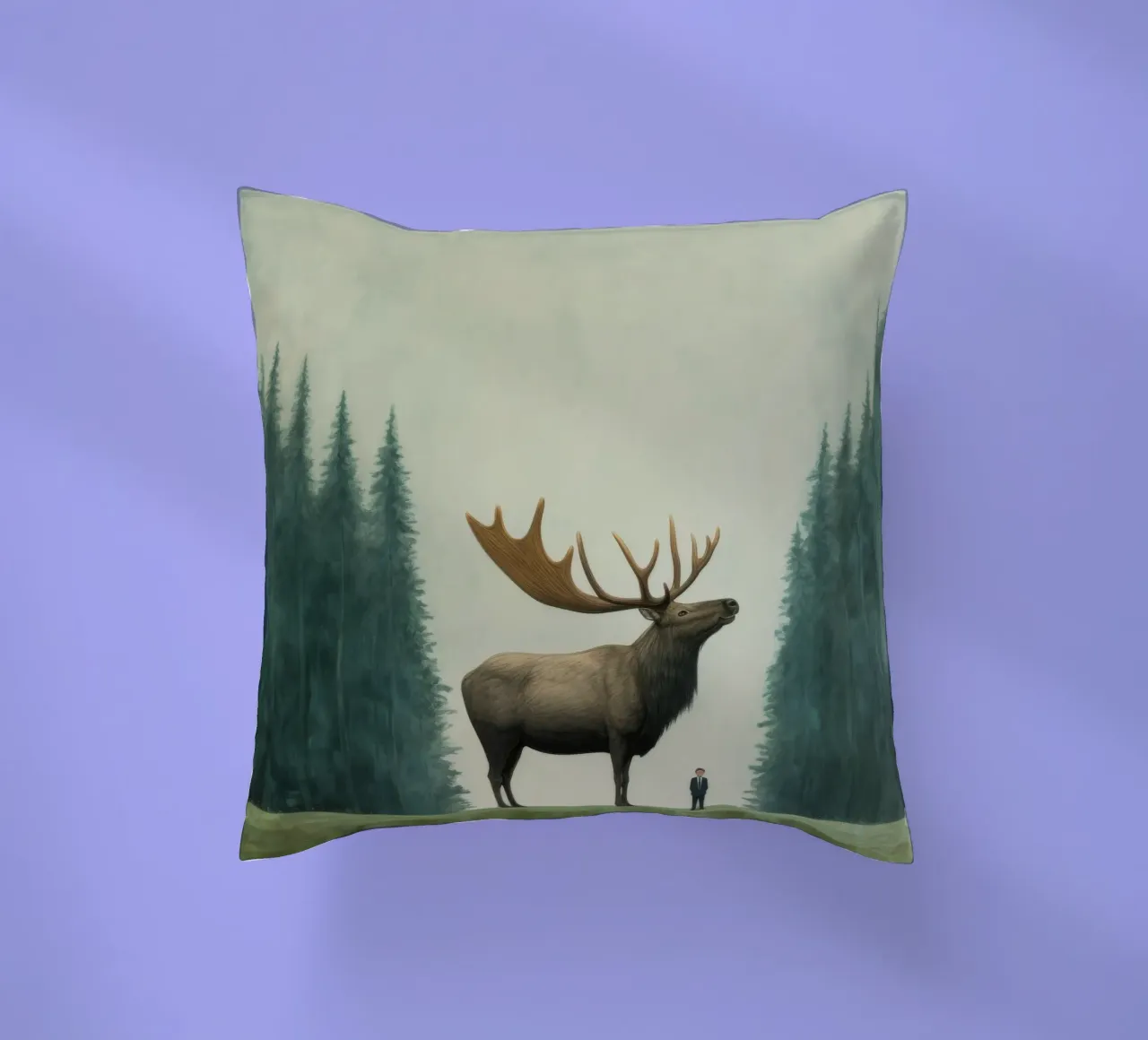 Alce Minimo 1 cuscino da Minimal Animal Art