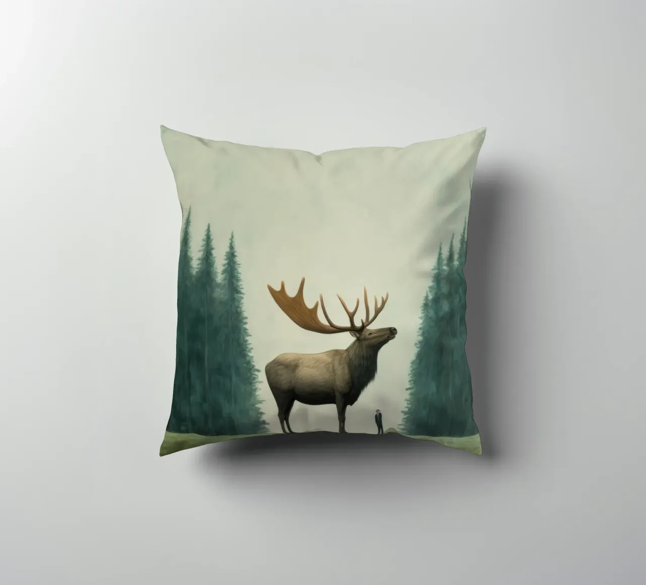 Alce Minimo 1 cuscino da Minimal Animal Art