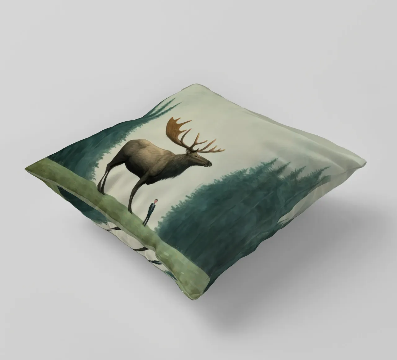 Alce Minimo 1 cuscino da Minimal Animal Art