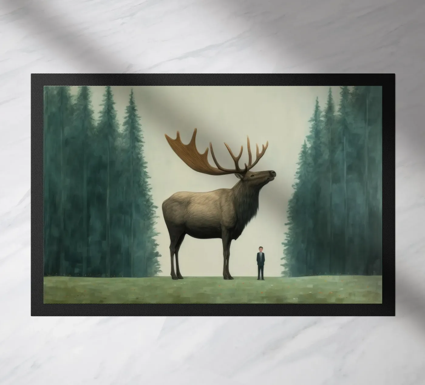 Minimal Elk doormat by Minimal Animal Art