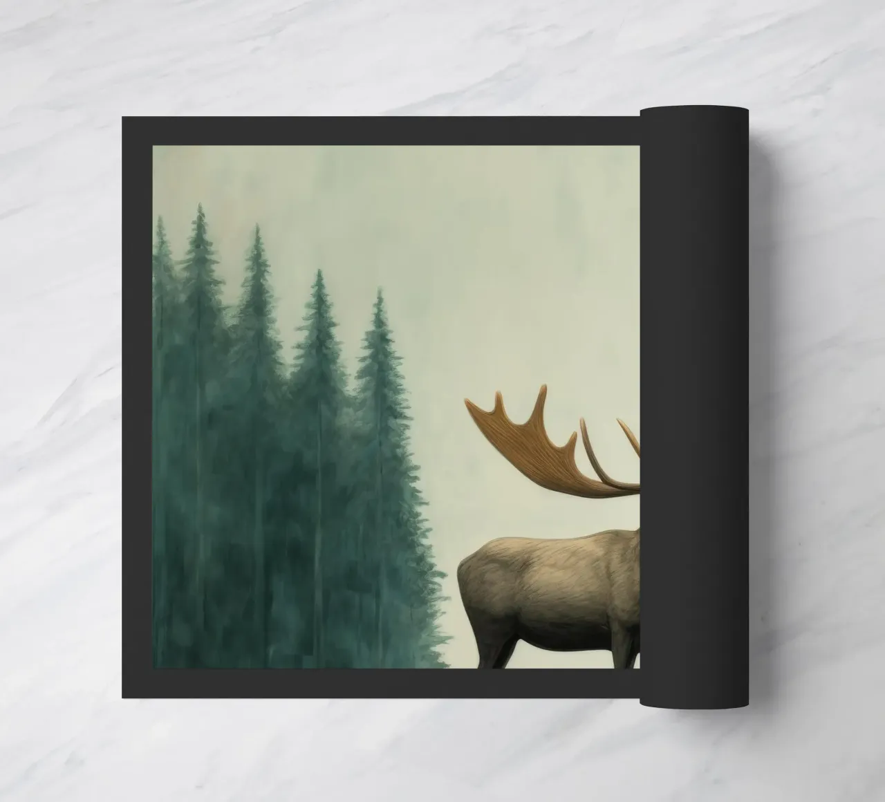 Minimal Elch 1 Fußmatte von Minimal Animal Art