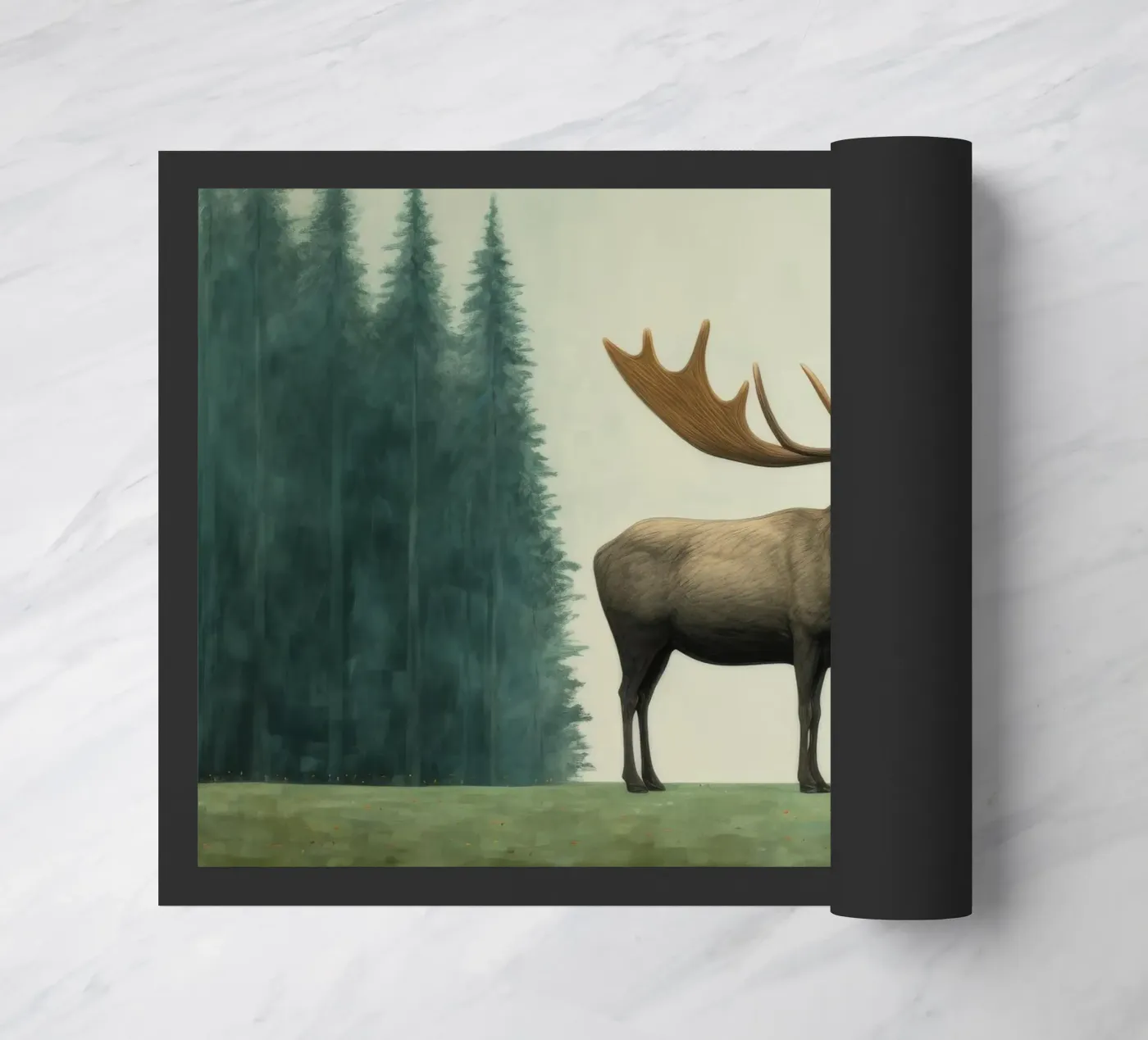 Minimal Elk doormat by Minimal Animal Art