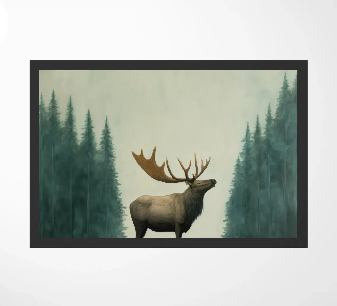 Minimal Elch 1 Fußmatte von Minimal Animal Art