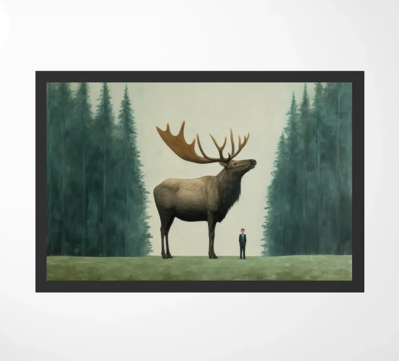 Minimal Elk doormat by Minimal Animal Art