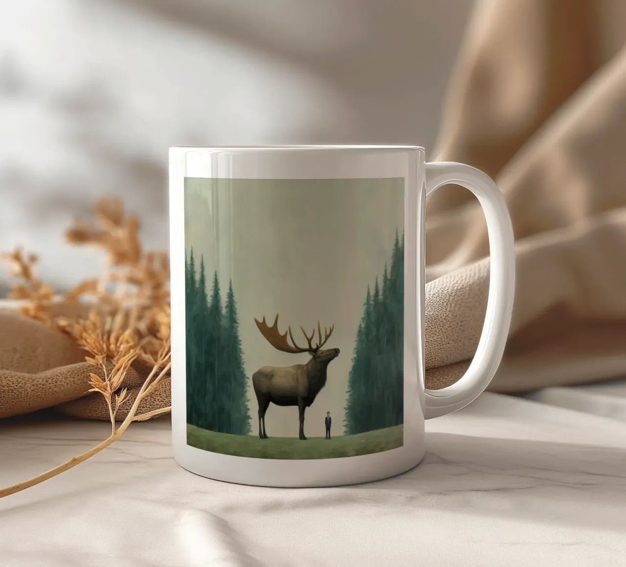 Elan minimal 1 mug en céramique de Minimal Animal Art