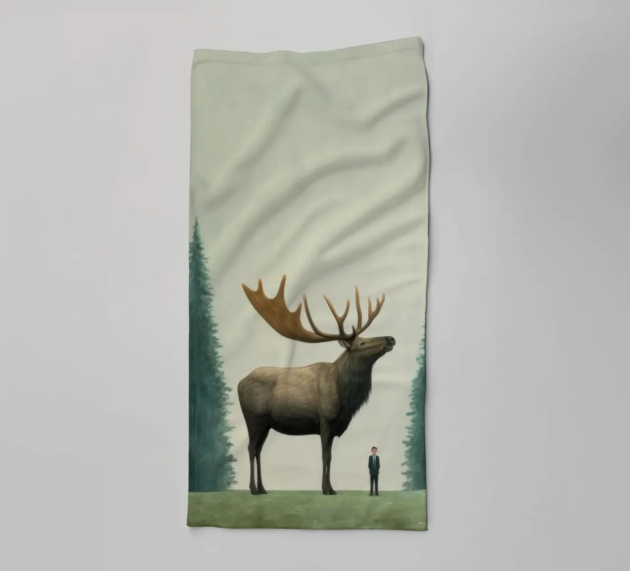 Alce Minimo 1 asciugamano da bagno da Minimal Animal Art