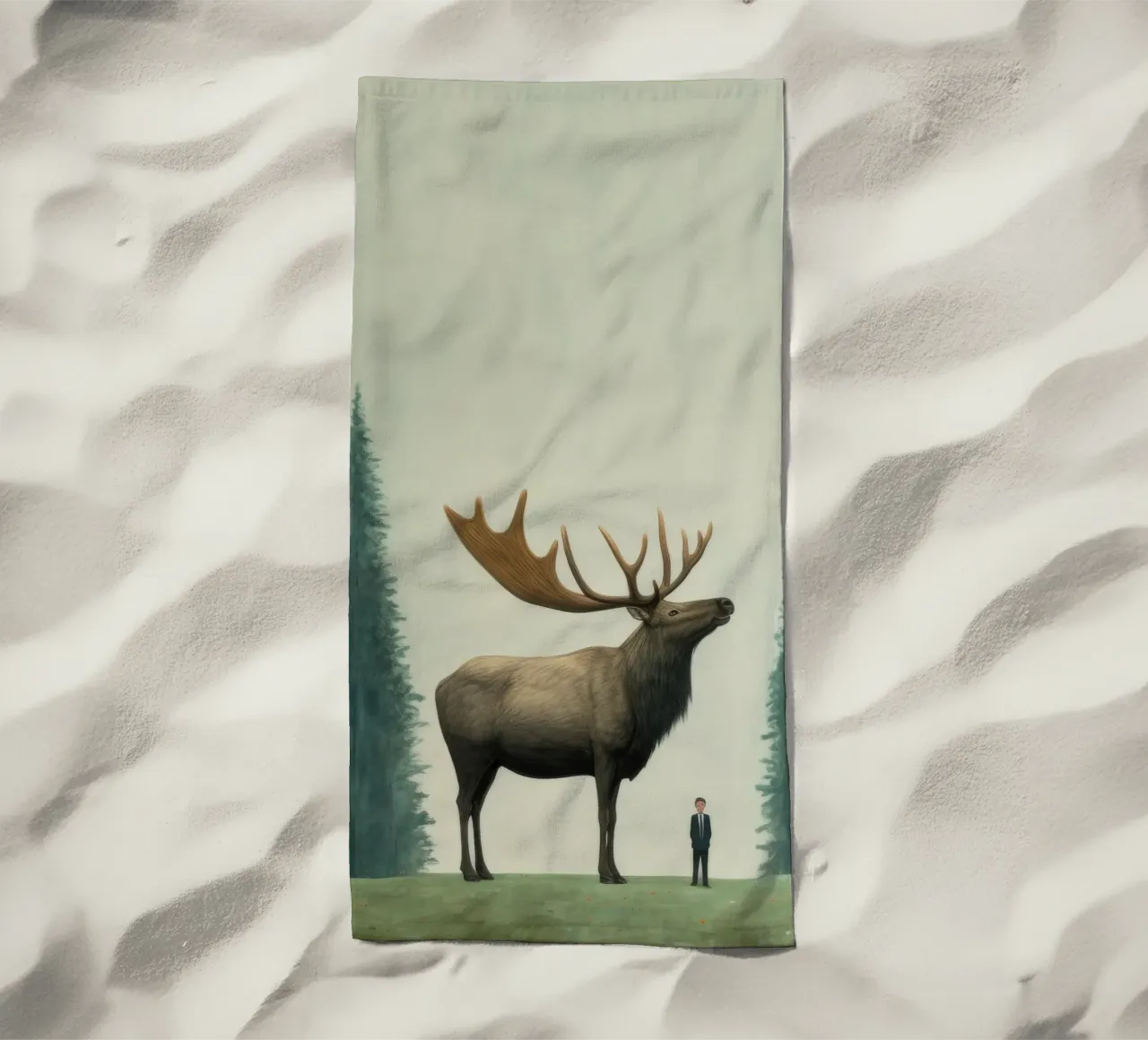 Alce Minimo 1 telo mare da Minimal Animal Art